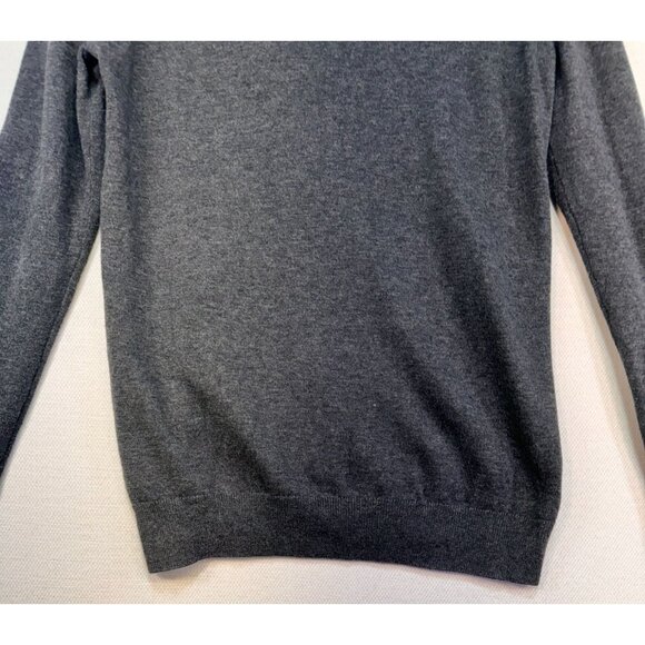 Talbots Womens Cable Knit Zip-Up Sweater Medium Gray Academia - Picture 9 of 10